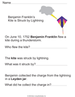 Benjamin Franklin Flies a Kite