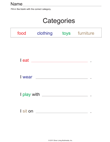 Fill-In the Categories