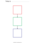 Colored 3 Step Daily Schedule