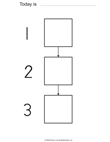 Numbered 3 Step Daily Schedule