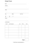 Basic Order Form