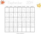 September 2014 Calendar