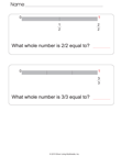 Fractions Equal to 1