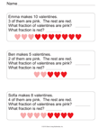 Fractions with Valentines