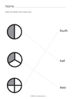 Fraction Labels Fourths