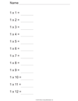 Multiplication Facts