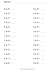 Mixed Single Digit Multiplication Practice