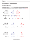 Distributive Property of Multiplication