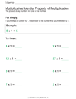 Multiplicative Identity Property