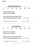 Minutes on A Numberline