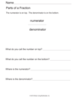 Numerator and Denominator