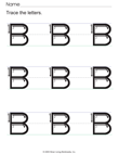 Letter B with Prompts