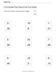 Compare Decimals