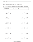 Compare Decimal Numbers