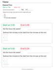 Elapsed Time Within An Hour