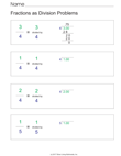 Fractions As Division Problems