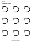 Write the Letter D