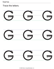 Write the Letter G