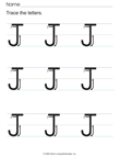 Write the Letter J