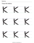 Write the Letter K