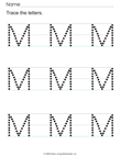 Write the Letter M