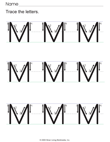 Write the Letter M
