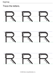 Write the Letter R