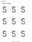 Write the Letter S