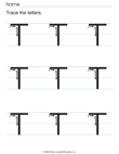 Write the Letter T