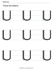 Write the Letter U
