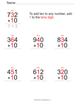 Add 10 to 3 Digit Numbers