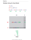 Use An Area Model to Multiply