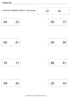 Circle The Smallest Decimal Number