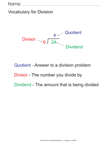 Vocabulary for Division