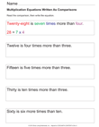 Multiplication Comparisons