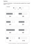 Compare Fractions With The Same Numerators