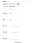 Multiplying By Powers of 10