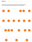 Equally Spaced Pumpkins