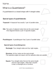 Types of Quadrilaterals