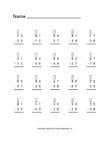 Subtraction Worksheet Generator