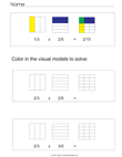 Visual Fraction Model for Multiplying Fractions