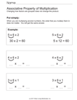 Associative Property of Multiplication