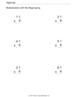 Multiplication With No Regrouping