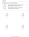 Multiplication By 4 With No Regrouping