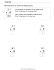 Multiplication By 6 With No Regrouping