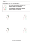 Multiplication By 8 With No Regrouping