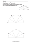 Angles On A Protractor