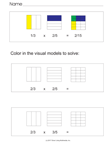 Use a Visual Fraction Model to Multiply Fractions